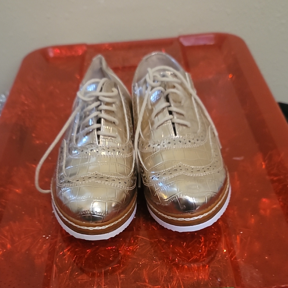 Gold Brogues